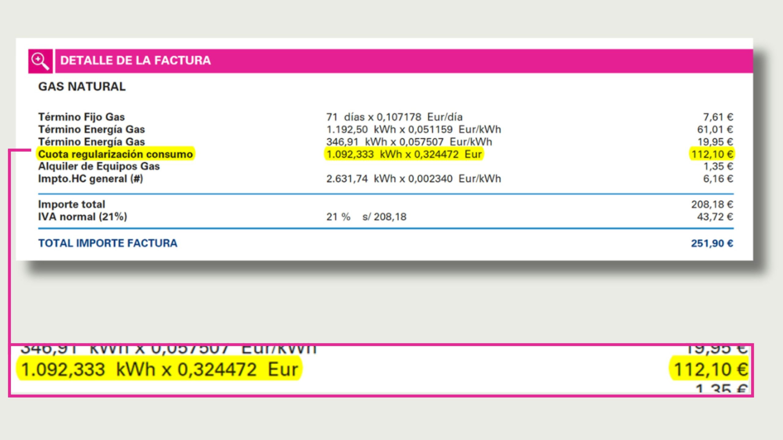 error de facturación